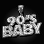 Sterling Silver 90's Baby DC Pendant