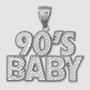 Sterling Silver 90's Baby DC Pendant