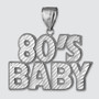 Sterling Silver 80's Baby DC Pendant