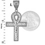 Sterling Silver Ankh Cross DC Hip-Hop Pendant (S/L)