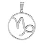 Silver Capricorn Zodiac pendant