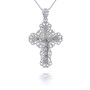 Sterling Silver Crucifix Filigree Pendant Necklace