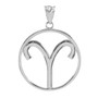 Silver Aries Zodiac Sign Pendant