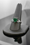 Sterling Silver Emerald Green CZ Claddagh Ladies Ring