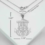 Sterling Silver Jesus Mariner Pendant Necklace