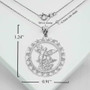 Sterling Silver Saint Michael Openwork Pendant Necklace (S/L)