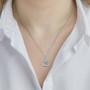 Sterling Silver Lakshmi God Hindu Pendant Necklace
