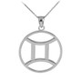 Silver Gemini Zodiac Necklace