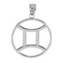 Silver Gemini Zodiac Sign Pendant
