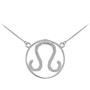Silver Leo Zodiac Necklace