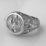 Sterling Silver Egyptian Mythology Scarab Beetle Anubis Horus Ring