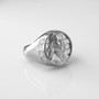 Sterling Silver Benjamin Franklin Mens Signet Ring