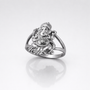 Sterling Silver Ganesha Elephant God Yoga Ganpati Statement Ring