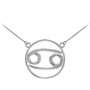 925 Sterling Silver Cancer Zodiac Sign Necklace
