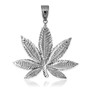 Sterling Silver Marijuana Leaf DC Pendant (2 sizes)