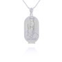 Sterling Silver Hathor Egyptian Mother Goddess of Love, Beauty and Feminine Power Pendant Necklace