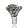 Sterling Silver Lucky Elephant Head Filigree Men's Signet Ring