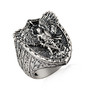 Sterling Silver Saint Michael Archangel Protect Us Shield Men's Signet Ring