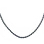 Sterling Silver Antique Vintage Oxidized 3mm Rope Chain