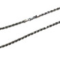 Sterling Silver Antique Vintage Oxidized 4.5mm Rope Chain Antique Vintage Oxidized 4.5mm Rope Chain