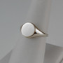 Polished Sterling Silver Round Signet Pinky Ring