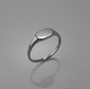 Polished Sterling Silver Octagon Signet Pinky Ring
