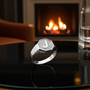 Men's Sterling Silver Letter Initial Octagon Signet Ring