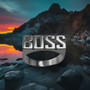 Sterling Silver BOSS Block Letter Midsize Unisex Ring