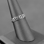 Sterling Silver Openwork Link Chain Ring Band
