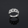 Sterling Silver Cuban Link Chain Unisex Ring