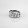 Sterling Silver Cuban Link Chain Unisex Ring
