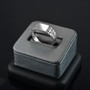 Sterling Silver Nugget Band Square Signet Unisex Ring