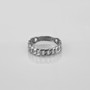 Elegant Sterling Silver Cuban Link Chain Unisex Ring