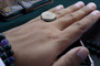 Sterling Silver Aztec Mayan Sun Calendar Men's Signet Statement Ring