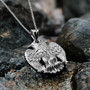 Sterling Silver Byzantine Double Headed Eagle Pendant Necklace