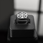 Solid Sterling Silver Jerusalem Cross Octagon Signet Bold Medieval Ring