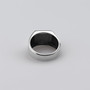Sterling Silver Masonic Square and Compass Signet Ring Freemason Polished Band