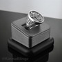 Sterling Silver Eastern Orthodox Cross Oval Signet Bold Statement Ring
