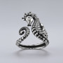 Sterling Silver Seahorse Wrap Statement Ring