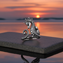 Sterling Silver Seahorse Wrap Statement Ring
