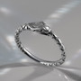 Sterling Silver Ouroboros Snake Ring Tail-Biting Serpent Band