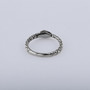 Sterling Silver Ouroboros Snake Ring Tail-Biting Serpent Band