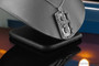 Solid Sterling Silver Russian Cross Dog Tag Pendant with Black and Clear CZ Stones