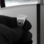 Solid Sterling Silver Square Allah Signet Ring Arabic Calligraphy Saudi Kingdom Band