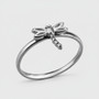 Sterling Silver Tiny Dragonfly Dainty Ring Minimalist Band