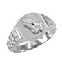 925 Sterling Silver Praying Hands Mens Religious Ring