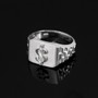 925 Sterling Silver Dollar Sign Hip Hop Ring