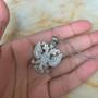Sterling Silver Russian Coat of Arms Double-Headed Eagle Slavic Pendant Necklace