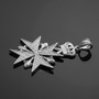 Sterling Silver Maltese Cross Pendant Necklace
