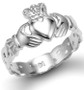 Sterling Silver Irish Claddagh Ladies Ring